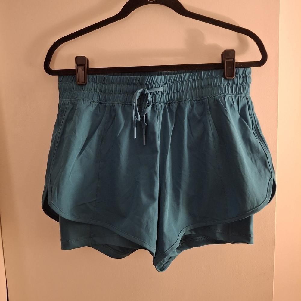 90 Degree By Reflex Women's Teal Athletic Shorts - Picture 1 of 6